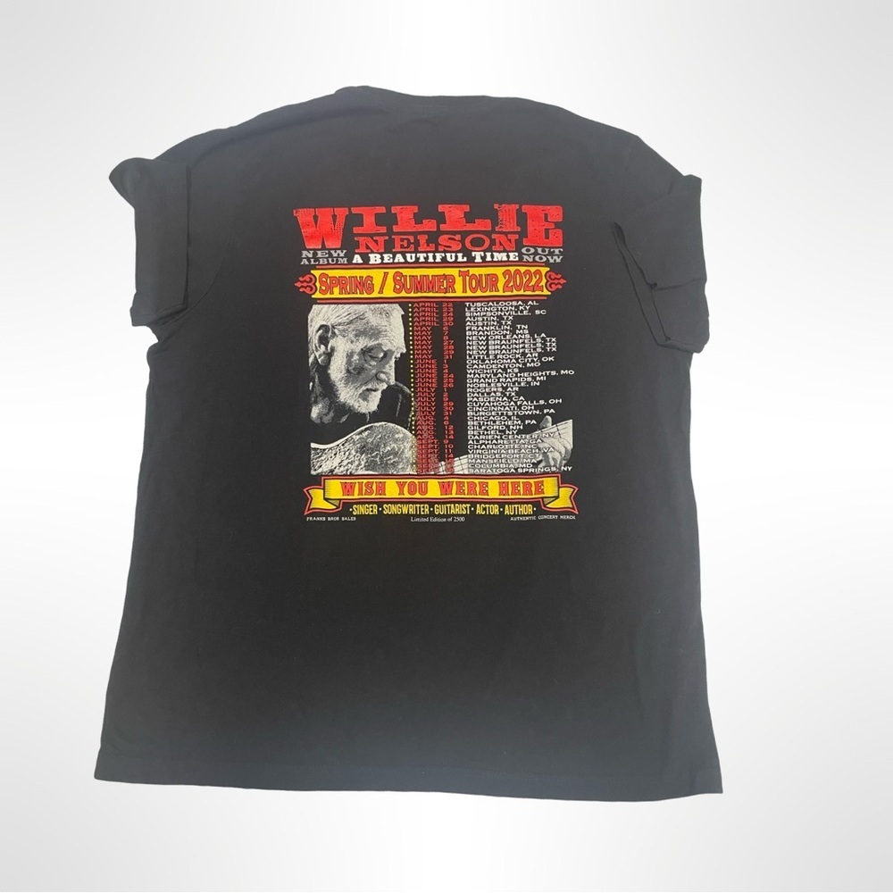 Willie Nelson 2022 tour double‎ sided shirt.  Rare limited edition. Size XXL